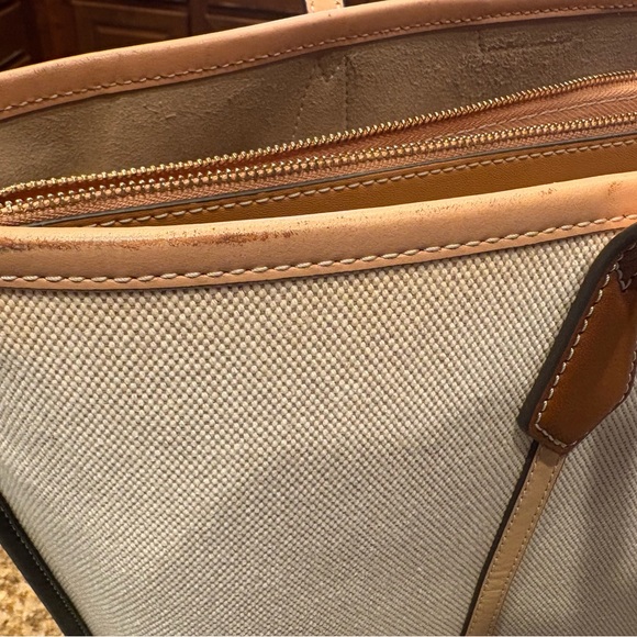 Tory Burch Cream and Brown Women's Tote Bag. Clean! - Picture 10 of 16